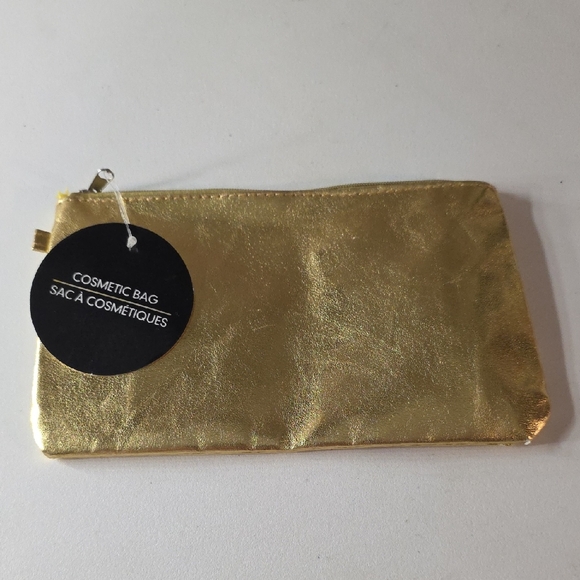Sac De Cosmetiques Handbags - Sac A Cosmetiques Gold Cosmetic Bag NWT